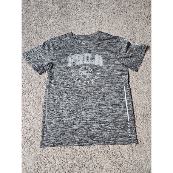 Youth NBA Philadelphia 76ers Tshirt Gray Reflective youth size Large - Picture 1 of 5